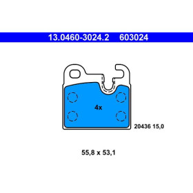 ATE Sada brzdových platničiek 13.0460-3024.2_thumb2