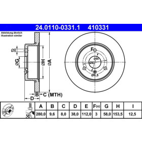 ATE Brzdový kotúč plny Ø280mm 24.0110-0331.1_thumb2