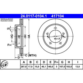 ATE Brzdový kotúč vetraný Ø287mm 24.0117-0104.1_thumb2