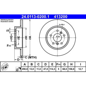 ATE Brzdový kotúč plny Ø290mm 24.0113-0200.1_thumb2