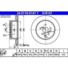 ATE Brzdový kotúč vetraný Ø310mm 24.0118-0147.1_thumb2