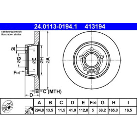 ATE Brzdový kotúč plny Ø294mm 24.0113-0194.1_thumb2