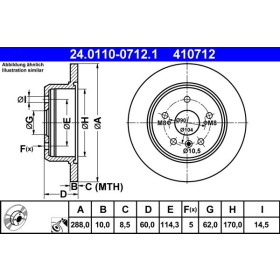 ATE Brzdový kotúč plny Ø288mm 24.0110-0712.1_thumb2