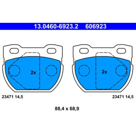 ATE Sada brzdových platničiek 13.0460-6923.2_thumb2