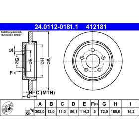 ATE Brzdový kotúč plny Ø302mm 24.0112-0181.1_thumb2