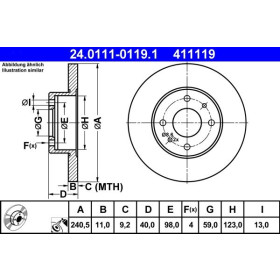 ATE Brzdový kotúč plny Ø241mm 24.0111-0119.1_thumb2