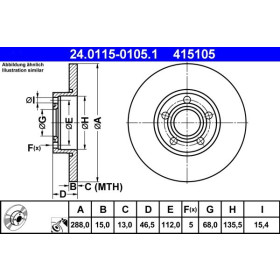 ATE Brzdový kotúč plny Ø288mm 24.0115-0105.1_thumb2