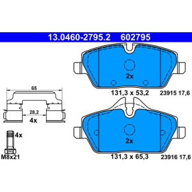 ATE Sada brzdových platničiek 13.0460-2795.2_thumb2