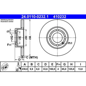 ATE Brzdový kotúč plny Ø239mm 24.0110-0232.1_thumb2