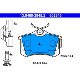 ATE Sada brzdových platničiek 13.0460-2845.2_thumb2