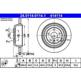 ATE Brzdový kotúč plny Ø330mm 24.0114-0114.1_thumb2