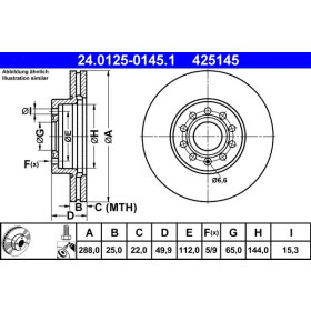 ATE Brzdový kotúč vetraný Ø288mm 24.0125-0145.1_thumb2