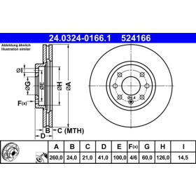 ATE Brzdový kotúč vetraný Ø260mm 24.0324-0166.1_thumb2