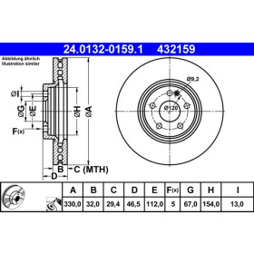 ATE Brzdový kotúč vetraný Ø330mm 24.0132-0159.1_thumb2