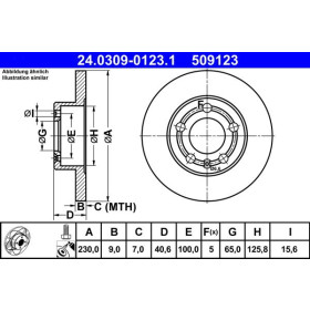 ATE Brzdový kotúč plny Ø230mm 24.0309-0123.1_thumb2