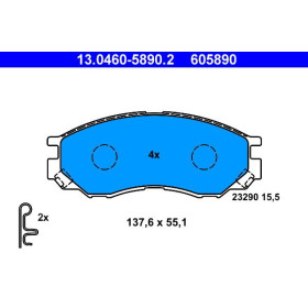 ATE Sada brzdových platničiek 13.0460-5890.2_thumb2
