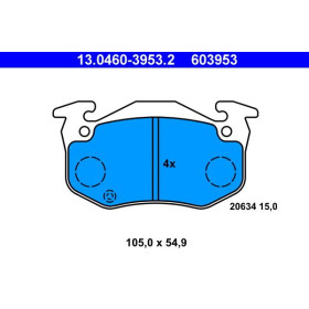 ATE Sada brzdových platničiek 13.0460-3953.2_thumb2
