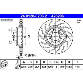 ATE Brzdový kotúč Brzdovy kotuc dvojdielny Ø325mm 24.0128-0206.2_thumb2