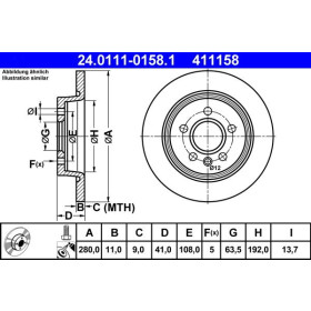 ATE Brzdový kotúč plny Ø280mm 24.0111-0158.1_thumb2