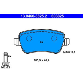 ATE Sada brzdových platničiek 13.0460-3825.2_thumb2