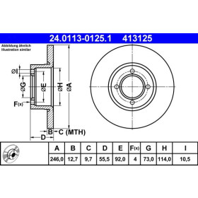 ATE Brzdový kotúč plny Ø246mm 24.0113-0125.1_thumb2