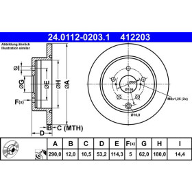 ATE Brzdový kotúč plny Ø290mm 24.0112-0203.1_thumb2