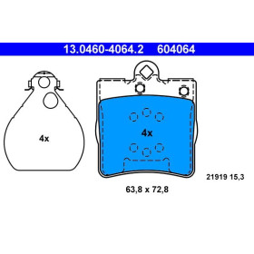 ATE Sada brzdových platničiek 13.0460-4064.2_thumb2