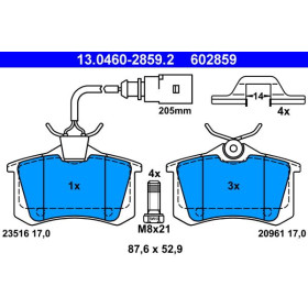 ATE Sada brzdových platničiek 13.0460-2859.2_thumb2