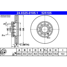 ATE Brzdový kotúč vetraný Ø288mm 24.0325-0105.1_thumb2