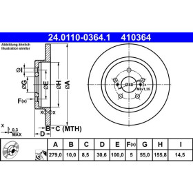 ATE Brzdový kotúč plny Ø279mm 24.0110-0364.1_thumb2