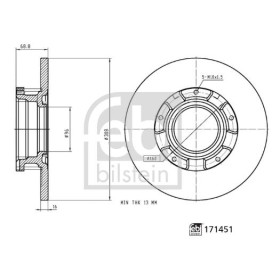 FEBI Brzdový kotúč plny Ø308mm 171451_thumb3