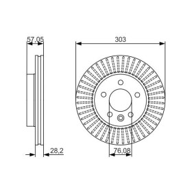 BOSCH Brzdový kotúč vetraný Ø303mm   0 986 479 154_thumb5