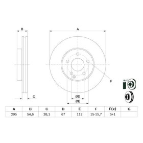 BOSCH Brzdový kotúč vetraný Ø295mm   0 986 479 039_thumb5