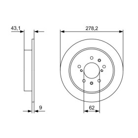 BOSCH Brzdový kotúč plny Ø278,2mm   0 986 479 D34_thumb5