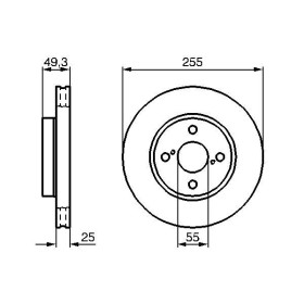 BOSCH Brzdový kotúč vetraný Ø255mm   0 986 479 B70_thumb5