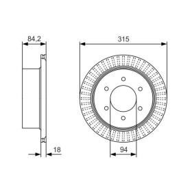 BOSCH Brzdový kotúč vetraný Ø315mm   0 986 479 C32_thumb5