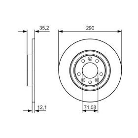 BOSCH Brzdový kotúč plny Ø290mm   0 986 479 C25_thumb5