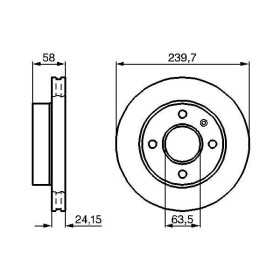 BOSCH Brzdový kotúč vetraný Ø239.5mm   0 986 478 148_thumb5