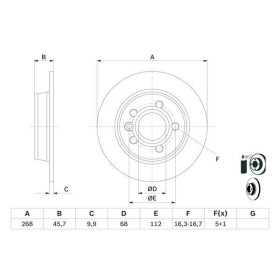 BOSCH Brzdový kotúč plny Ø268mm   0 986 478 421_thumb5