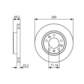 BOSCH Brzdový kotúč vetraný Ø266mm   0 986 479 C34_thumb5