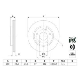 BOSCH Brzdový kotúč vetraný Ø259.9mm   0 986 478 875_thumb5