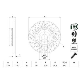 BOSCH Brzdový kotúč Brzdovy kotuc dvojdielny Ø370mm   0 986 479 E10_thumb5