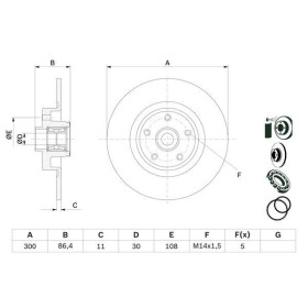 BOSCH Brzdový kotúč plny Ø300mm   0 986 479 276_thumb5