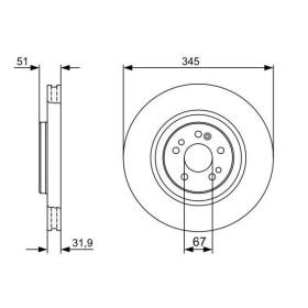 BOSCH Brzdový kotúč vetraný Ø345mm   0 986 479 405_thumb5