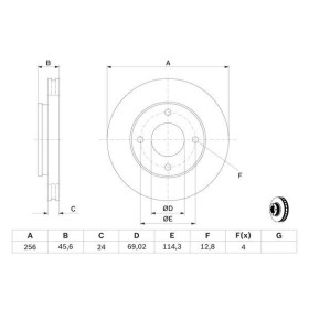 BOSCH Brzdový kotúč vetraný Ø256mm   0 986 479 B83_thumb5