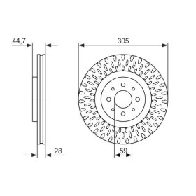 BOSCH Brzdový kotúč vetraný Ø305mm   0 986 479 570_thumb5