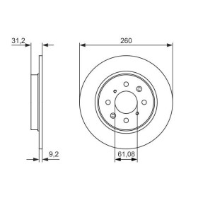 BOSCH Brzdový kotúč plny Ø259.8mm   0 986 479 051_thumb5