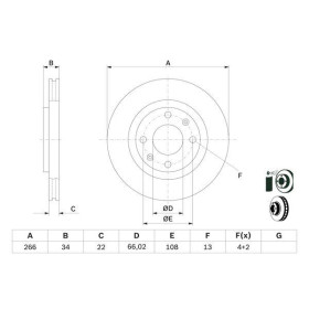 BOSCH Brzdový kotúč vetraný Ø266mm   0 986 478 618_thumb5