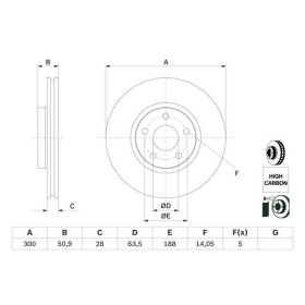 BOSCH Brzdový kotúč vetraný Ø300mm   0 986 479 D44_thumb5