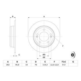 BOSCH Brzdový kotúč plny Ø261.9mm   0 986 479 052_thumb5